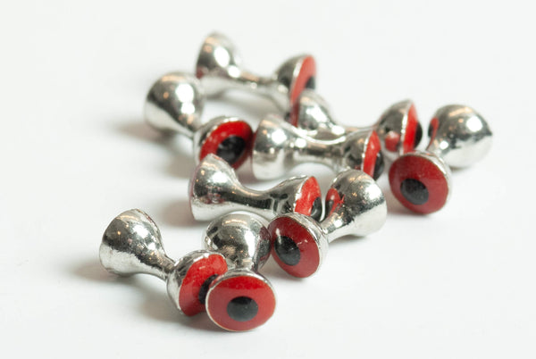 200-Piece Assorted Brass Hourglass Eyes For Fly Tying – 1/8, 5/32, 3/16 Dumbbell