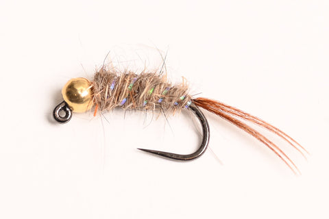 Tungsten Bead Head Euro Hare's Ear Nymph Fly, 6-Pack