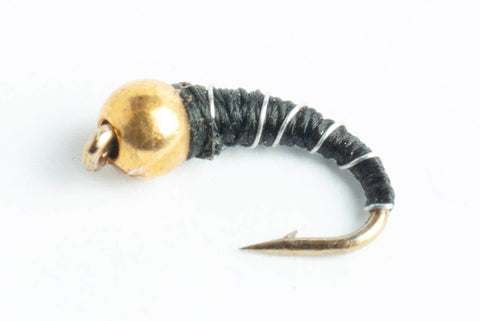 bead head zebra midge black