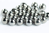 brass beads for fly tying - 25 Pack black nickel