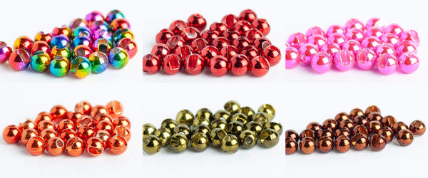 Metallic Slotted Tungsten Beads for Fly Tying- 100 Pack – Blue