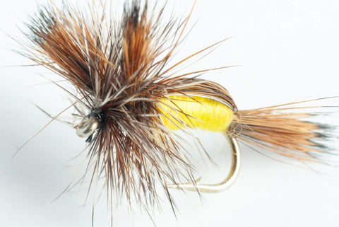 yellow humpy dry fly