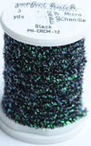 Perfect Hatch Micro Crystal Chenille black fly tying fishing