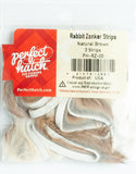 Perfect Hatch Rabbit Zonker Strips natural brown fly tying fishing