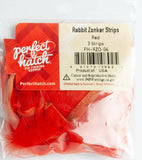 Perfect Hatch Rabbit Zonker Strips red fly tying fishing