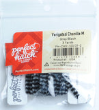 Perfect Hatch Chenille - Medium Wooly Bugger fly tying fishing varigated Grey/Black