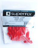 Superfly Chenille - Large fly tying fishing scarlet red
