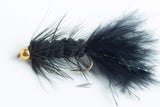 bead head wooly bugger streamer fly black
