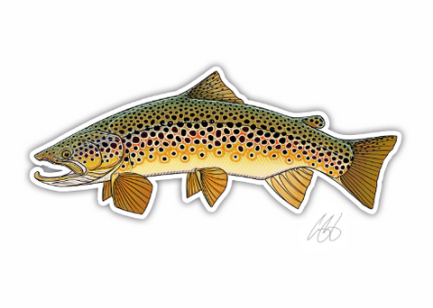 Casey Underwood Decals - Brown Trout