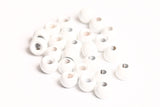 brass beads for fly tying - 100 pack white