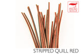 Polish Stripped Peacock Quills red