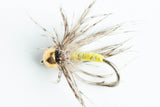 Bead Head Soft-Hackle Wet Fly, 6-Pack - Green, Orange & Yellow