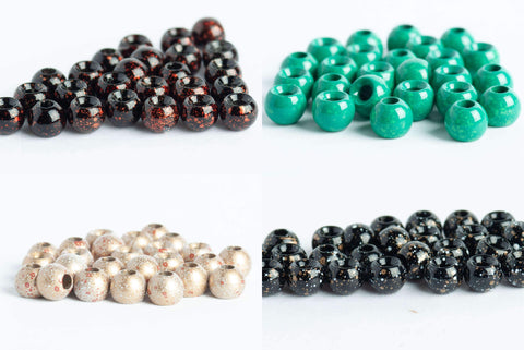 blue wing olive mottled tungsten beads fly tying collage