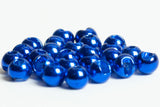 blue wing olive slotted metallic tungsten beads rainbow