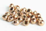 Slotted Mottled Tungsten Beads for Fly Tying tan