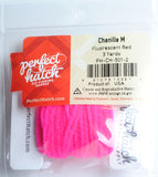 Perfect Hatch Chenille - Medium Wooly Bugger fly tying fishing Fluorescent red