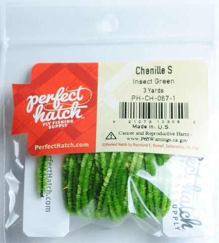 Perfect Hatch Chenille - Small fly tying fishing insect green
