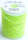 Perfect Hatch Micro Crystal Chenille chartreuse fly tying fishing