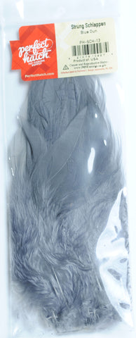 Perfect Hatch Strung Schlappen blue dun fly tying fishing