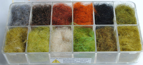 Perfect Hatch Squirrel Blend Dubbing 12 Pack Assortment fly tying fishing
