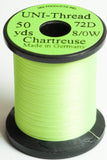8/0 UNI-Thread, 72 denier Fly-Tying Thread chartreuse