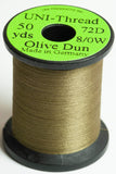 8/0 UNI-Thread, 72 denier Fly-Tying Thread olive dun