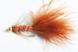 bead head wooly bugger streamer fly brown