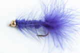 bead head wooly bugger streamer fly purple